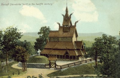 Fantoft Stave Church, built in the 12th century by Norwegian Photographer